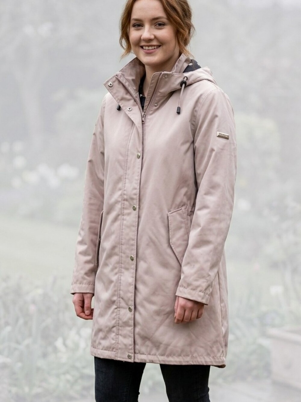 NOVELTI Polka Dot Lined Hooded Jacket Light Pink XL